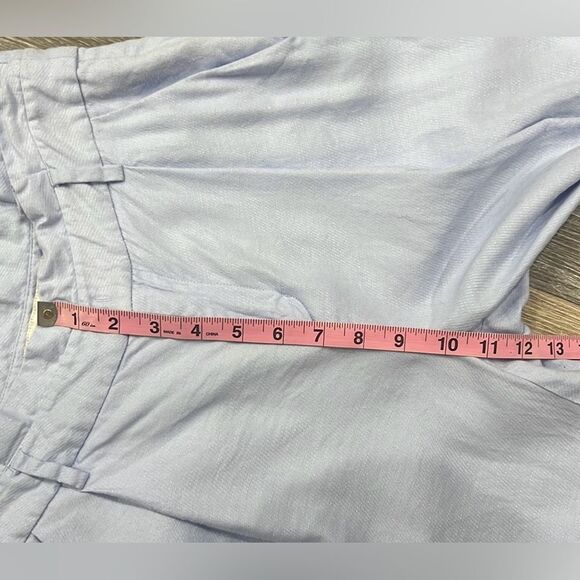 Valentino light blue linen blend crop trouser pants size 38 ( us 2) - Picture 6 of 11